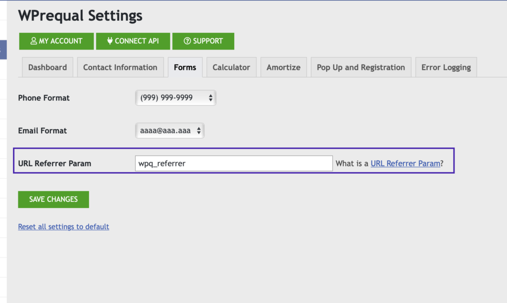 WPrequal URL Referrer Param