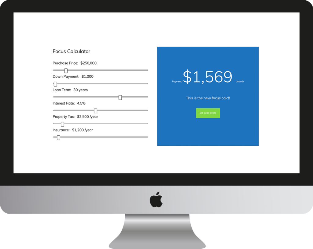 WPrequal Focus Mortgage Calculator